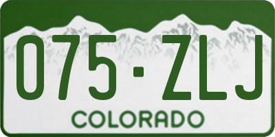 CO license plate 075ZLJ