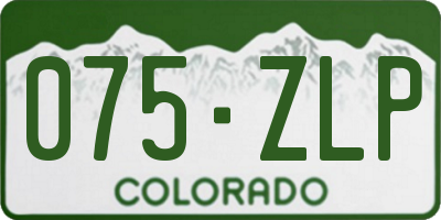 CO license plate 075ZLP