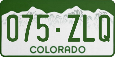 CO license plate 075ZLQ