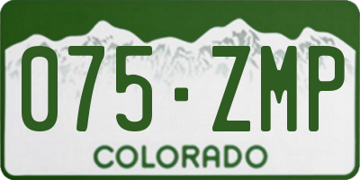 CO license plate 075ZMP