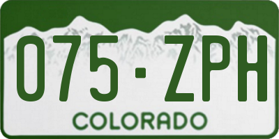 CO license plate 075ZPH