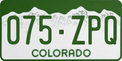 CO license plate 075ZPQ
