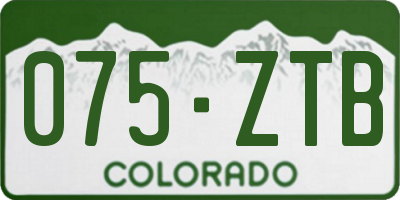 CO license plate 075ZTB
