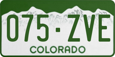 CO license plate 075ZVE