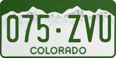 CO license plate 075ZVU