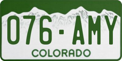 CO license plate 076AMY