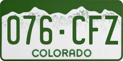 CO license plate 076CFZ
