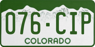 CO license plate 076CIP