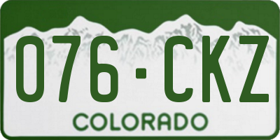 CO license plate 076CKZ