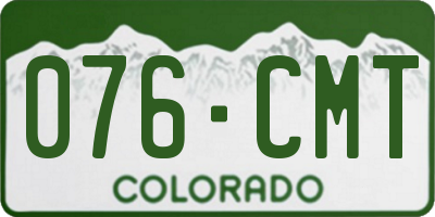 CO license plate 076CMT