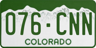 CO license plate 076CNN