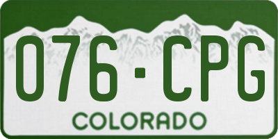 CO license plate 076CPG