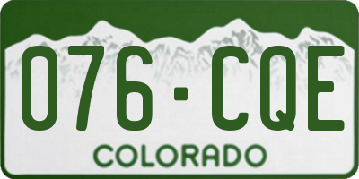 CO license plate 076CQE