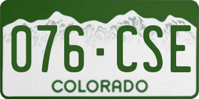 CO license plate 076CSE