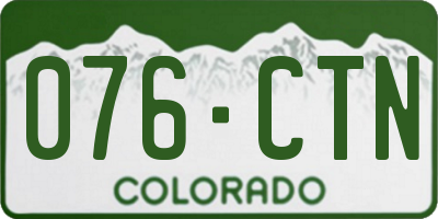 CO license plate 076CTN