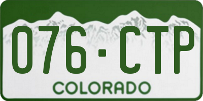 CO license plate 076CTP
