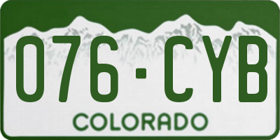 CO license plate 076CYB