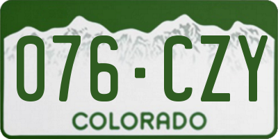 CO license plate 076CZY