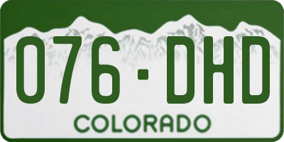 CO license plate 076DHD