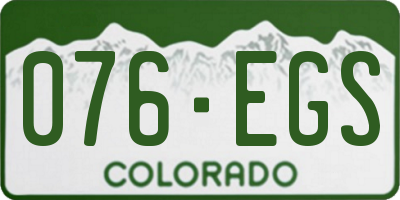 CO license plate 076EGS