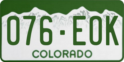 CO license plate 076EOK
