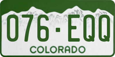 CO license plate 076EQQ
