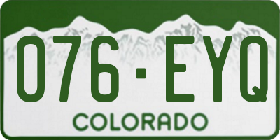 CO license plate 076EYQ