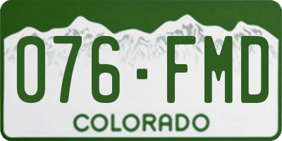 CO license plate 076FMD