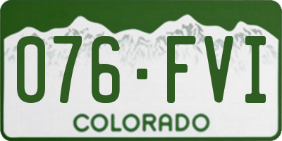 CO license plate 076FVI