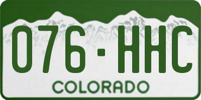 CO license plate 076HHC