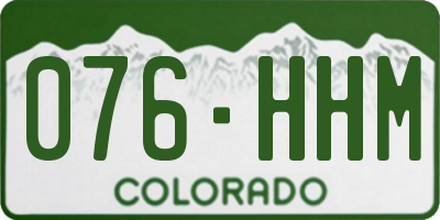 CO license plate 076HHM