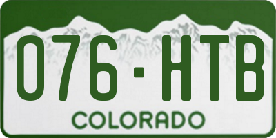 CO license plate 076HTB