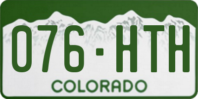 CO license plate 076HTH