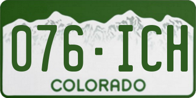 CO license plate 076ICH