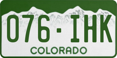CO license plate 076IHK
