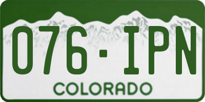 CO license plate 076IPN