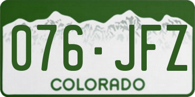 CO license plate 076JFZ