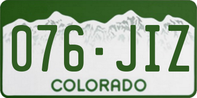 CO license plate 076JIZ
