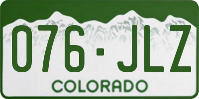CO license plate 076JLZ