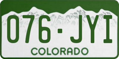 CO license plate 076JYI