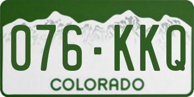 CO license plate 076KKQ