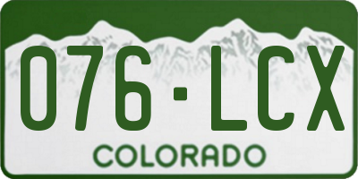 CO license plate 076LCX