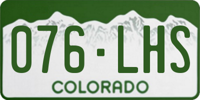 CO license plate 076LHS