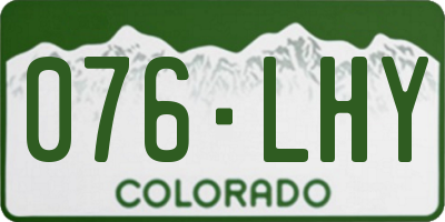 CO license plate 076LHY