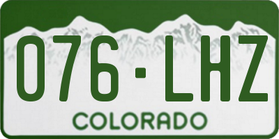 CO license plate 076LHZ