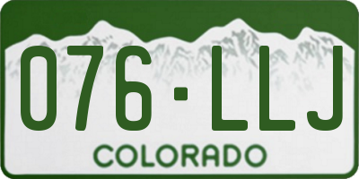 CO license plate 076LLJ
