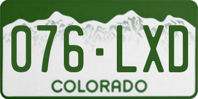 CO license plate 076LXD