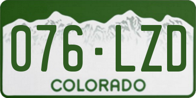 CO license plate 076LZD