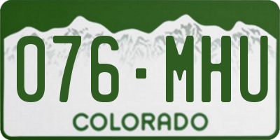 CO license plate 076MHU
