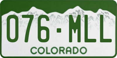 CO license plate 076MLL